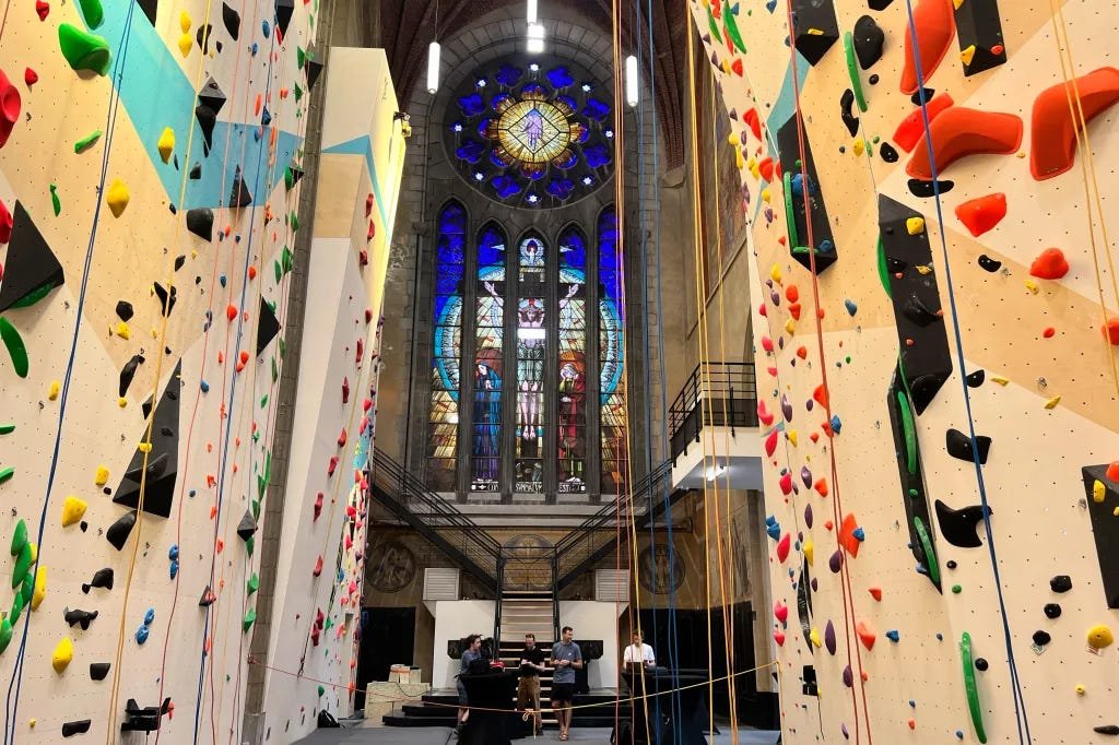 Rock climbing church